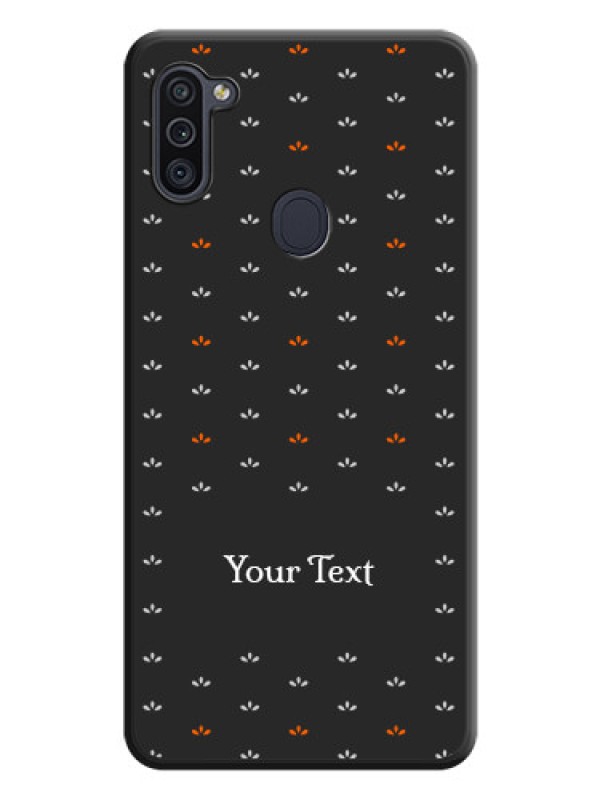 Custom Simple Pattern With Custom Text On Space Black Personalized Soft Matte Phone Covers -Samsung Galaxy M11