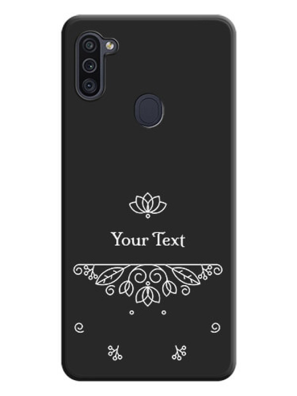 Custom Lotus Garden Custom Text On Space Black Personalized Soft Matte Phone Covers -Samsung Galaxy M11