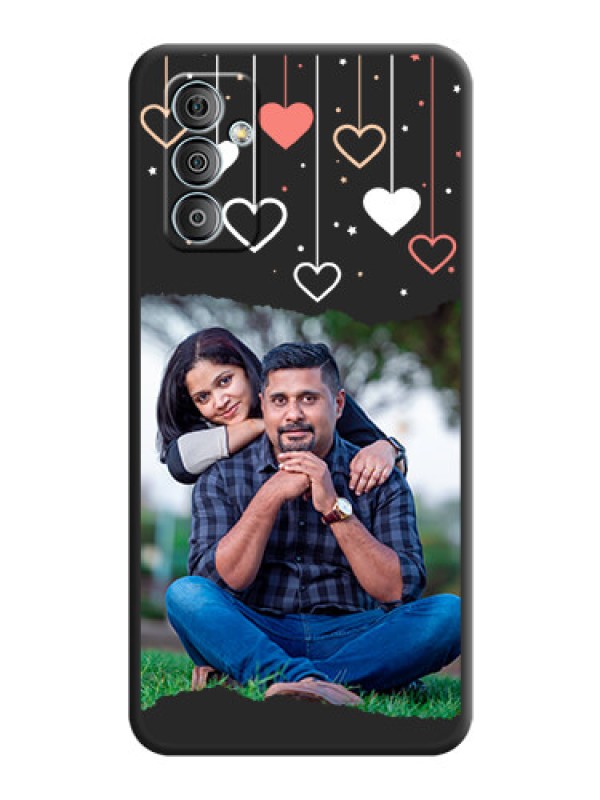 Custom Love Hangings with Splash Wave Picture on Space Black Custom Soft Matte Phone Back Cover - Samsung Galaxy M13 4G