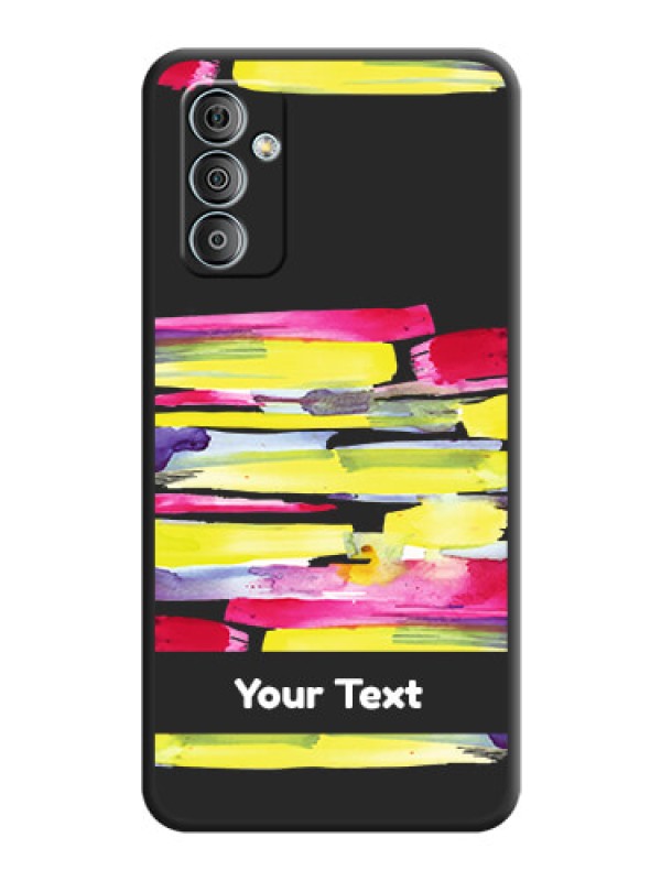 Custom Brush Coloured on Space Black Personalized Soft Matte Phone Covers - Samsung Galaxy M13 4G