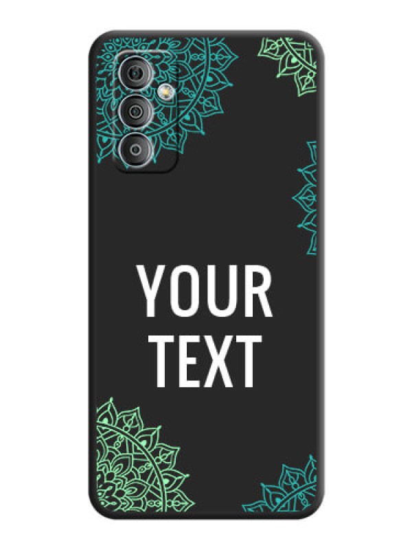 Custom Your Name with Floral Design on Space Black Custom Soft Matte Back Cover - Samsung Galaxy M13 4G