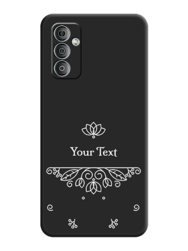 Custom Lotus Garden Custom Text On Space Black Personalized Soft Matte Phone Covers -Samsung Galaxy M13 4G