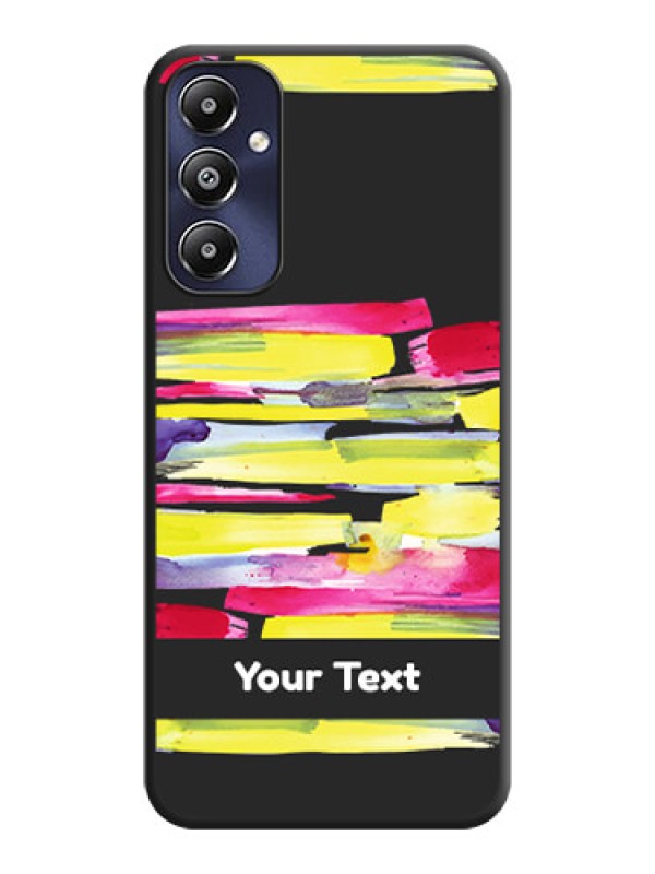 Custom Brush Coloured on Space Black Personalized Soft Matte Phone Covers - Galaxy M14 4G