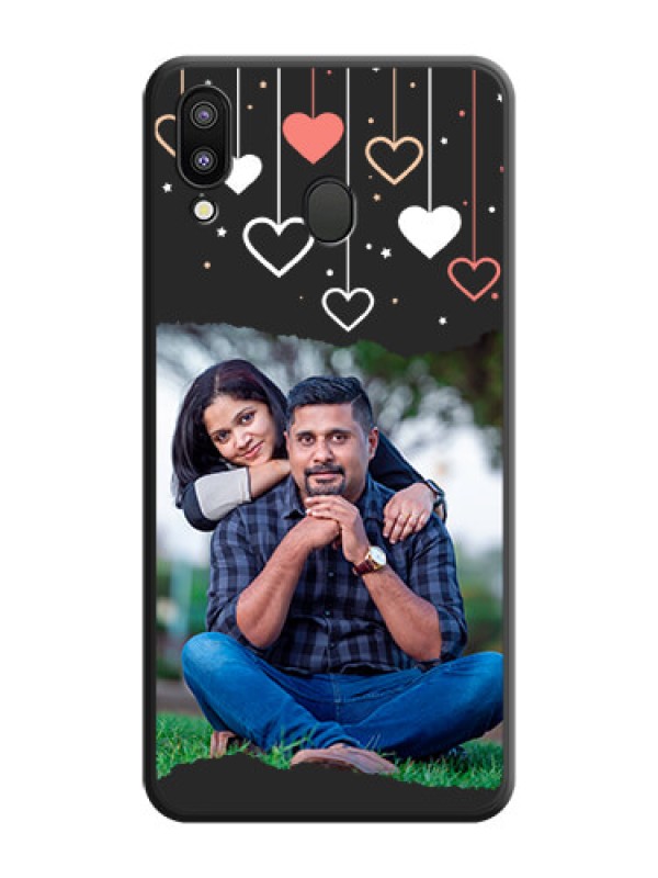 Custom Love Hangings with Splash Wave Picture on Space Black Custom Soft Matte Phone Back Cover - Galaxy M20