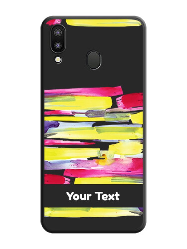 Custom Brush Coloured on Space Black Personalized Soft Matte Phone Covers - Galaxy M20