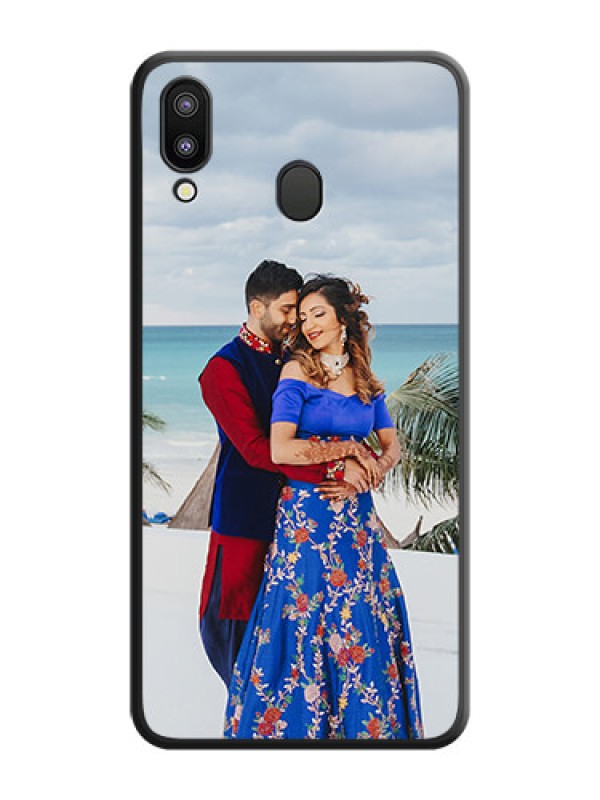 Custom Full Single Pic Upload On Space Black Personalized Soft Matte Phone Covers -Samsung Galaxy M20