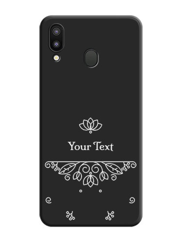 Custom Lotus Garden Custom Text On Space Black Personalized Soft Matte Phone Covers -Samsung Galaxy M20