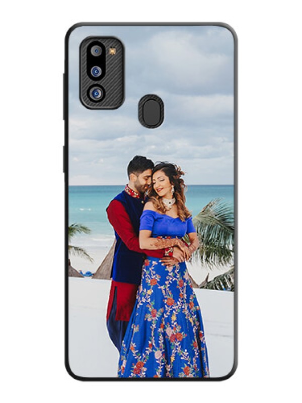 Custom Full Single Pic Upload On Space Black Personalized Soft Matte Phone Covers -Samsung Galaxy M21 2021