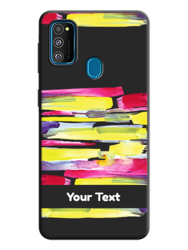 Custom Brush Coloured on Space Black Personalized Soft Matte Phone Covers - Galaxy M21