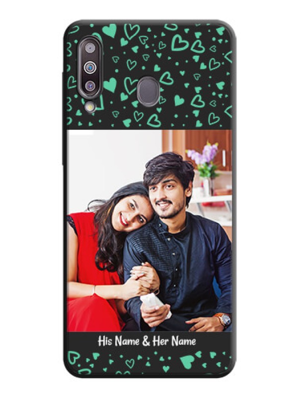 Custom Sea Green Indefinite Love Pattern - Photo on Space Black Soft Matte Mobile Cover - Galaxy M30