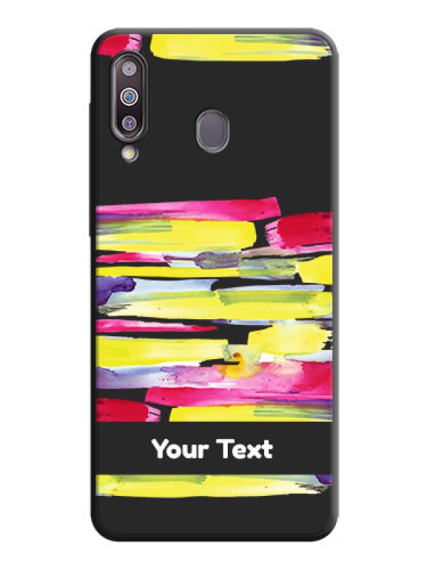 Custom Brush Coloured on Space Black Personalized Soft Matte Phone Covers - Galaxy M30