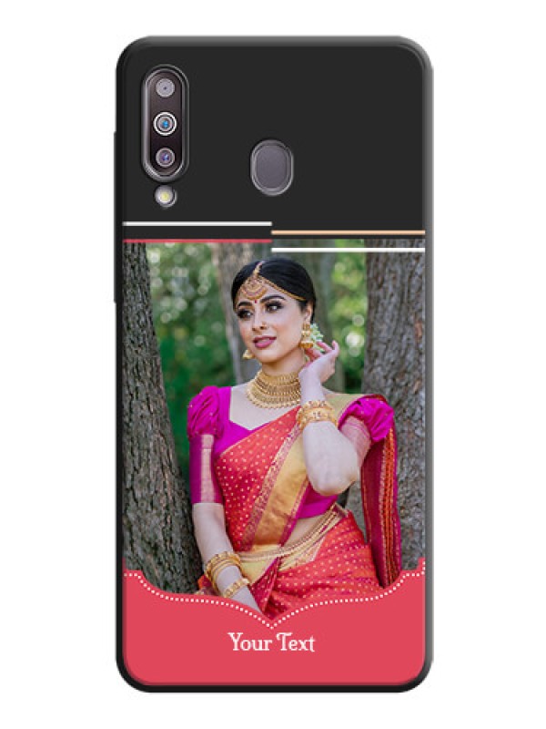 Custom Classic Plain Design with Name - Photo on Space Black Soft Matte Phone Cover - Galaxy M30