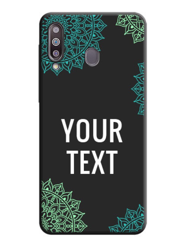 Custom Your Name with Floral Design on Space Black Custom Soft Matte Back Cover - Galaxy M30