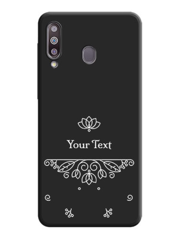 Custom Lotus Garden Custom Text On Space Black Personalized Soft Matte Phone Covers -Samsung Galaxy M30
