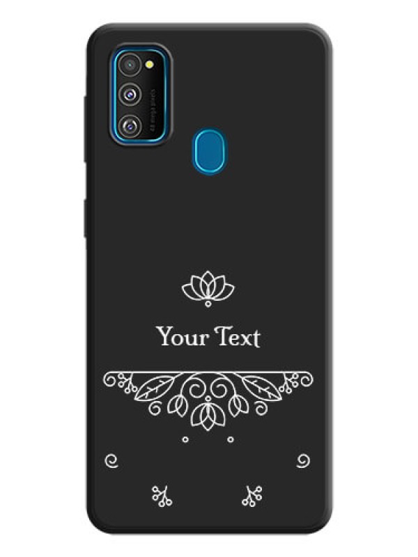 Custom Lotus Garden Custom Text On Space Black Personalized Soft Matte Phone Covers -Samsung Galaxy M30S