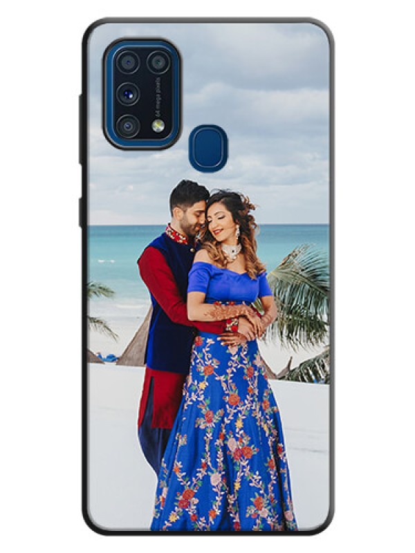 Custom Full Single Pic Upload On Space Black Personalized Soft Matte Phone Covers -Samsung Galaxy M31 Prime Edition