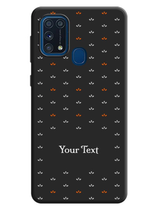 Custom Simple Pattern With Custom Text On Space Black Personalized Soft Matte Phone Covers -Samsung Galaxy M31 Prime Edition