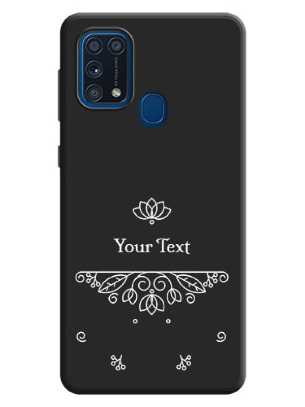 Custom Lotus Garden Custom Text On Space Black Personalized Soft Matte Phone Covers -Samsung Galaxy M31 Prime Edition