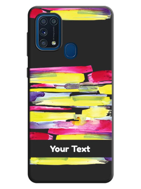 Custom Brush Coloured on Space Black Personalized Soft Matte Phone Covers - Galaxy M31