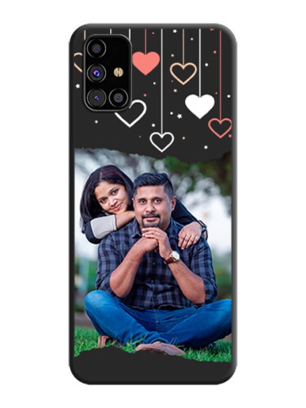 Custom Love Hangings with Splash Wave Picture on Space Black Custom Soft Matte Phone Back Cover - Galaxy M31s