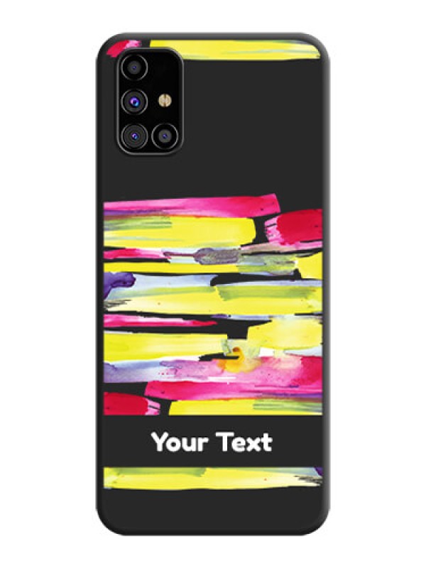 Custom Brush Coloured on Space Black Personalized Soft Matte Phone Covers - Galaxy M31s