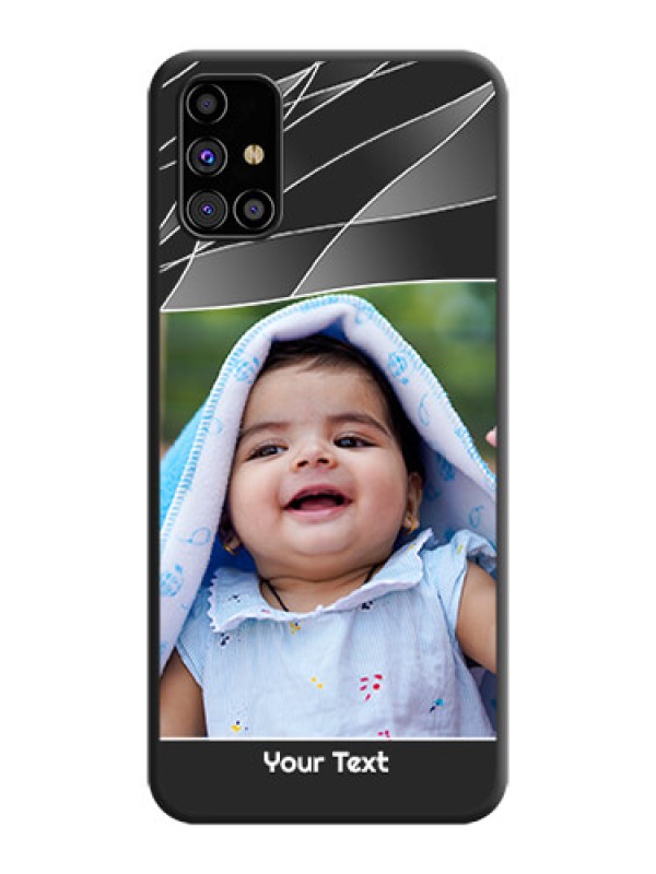 Custom Mixed Wave Lines - Photo on Space Black Soft Matte Mobile Cover - Galaxy M31s