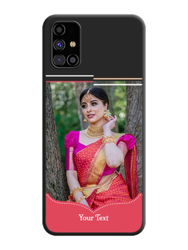 Custom Classic Plain Design with Name - Photo on Space Black Soft Matte Phone Cover - Galaxy M31s