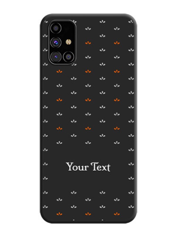 Custom Simple Pattern With Custom Text On Space Black Personalized Soft Matte Phone Covers -Samsung Galaxy M31S