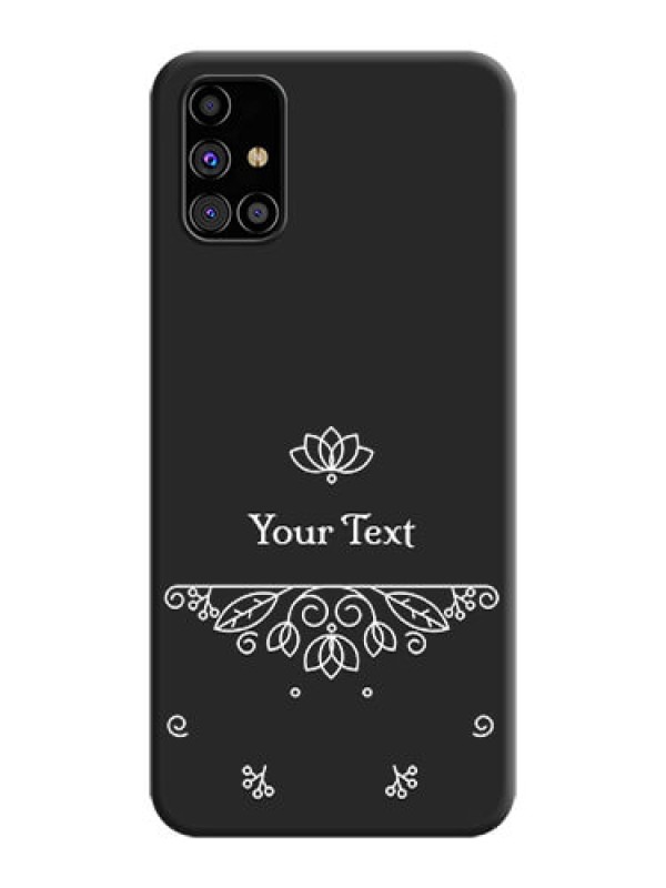 Custom Lotus Garden Custom Text On Space Black Personalized Soft Matte Phone Covers -Samsung Galaxy M31S