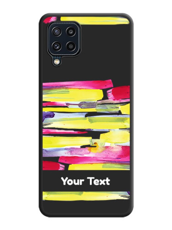 Custom Brush Coloured on Space Black Personalized Soft Matte Phone Covers - Galaxy M32 4G Prime Edition