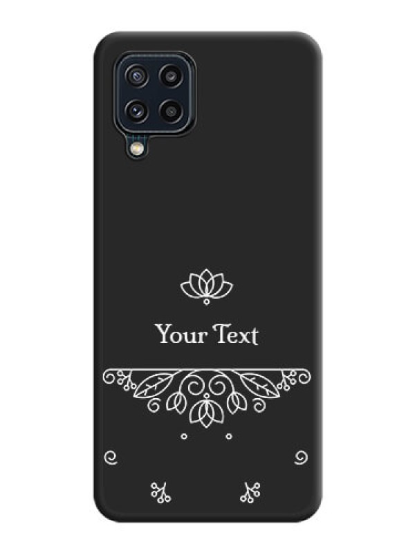 Custom Lotus Garden Custom Text On Space Black Personalized Soft Matte Phone Covers -Samsung Galaxy M32 4G Prime Edition