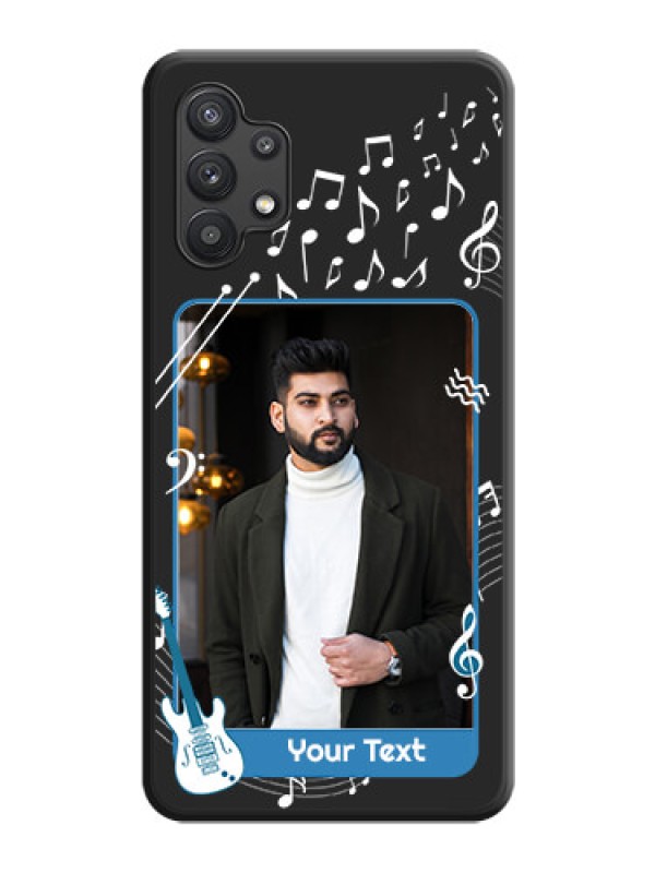 Custom Musical Theme Design with Text on Photo on Space Black Soft Matte Mobile Case - Galaxy M32 5G