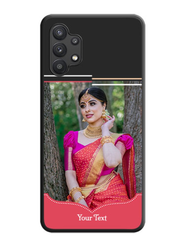 Custom Classic Plain Design with Name on Photo on Space Black Soft Matte Phone Cover - Galaxy M32 5G