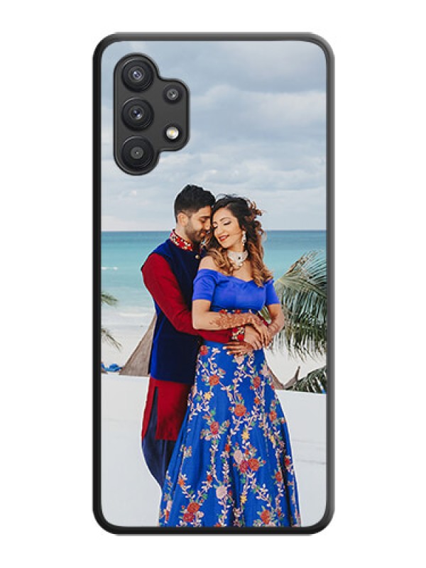 Custom Full Single Pic Upload On Space Black Personalized Soft Matte Phone Covers -Samsung Galaxy M32 5G