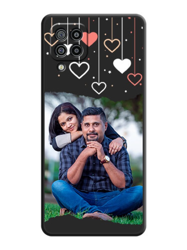 Custom Love Hangings with Splash Wave Picture on Space Black Custom Soft Matte Phone Back Cover - Galaxy M32