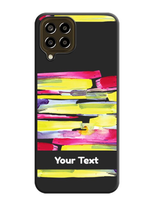 Custom Brush Coloured on Space Black Personalized Soft Matte Phone Covers - Galaxy M33 5G
