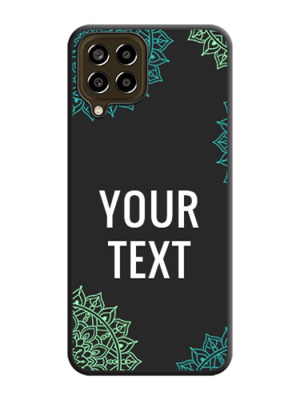 Custom Your Name with Floral Design on Space Black Custom Soft Matte Back Cover - Galaxy M33 5G
