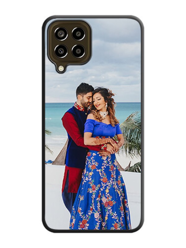 Custom Full Single Pic Upload On Space Black Personalized Soft Matte Phone Covers -Samsung Galaxy M33 5G