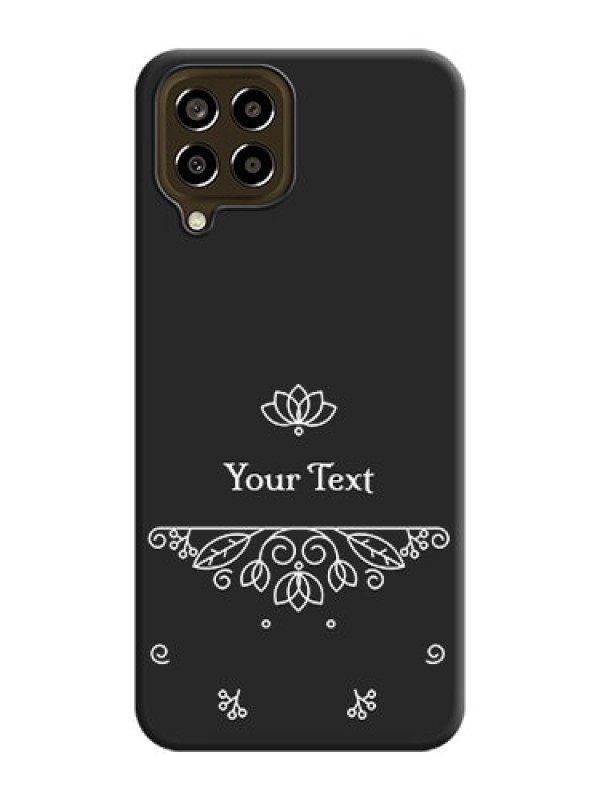 Custom Lotus Garden Custom Text On Space Black Personalized Soft Matte Phone Covers -Samsung Galaxy M33 5G
