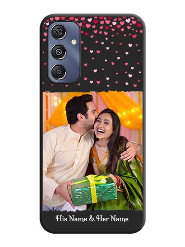 Custom Fall in Love with Your Partner - Photo on Space Black Soft Matte Phone Cover - Galaxy M34 5G