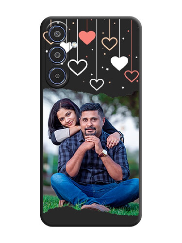 Custom Love Hangings with Splash Wave Picture On Space Black Custom Soft Matte Mobile Back Cover - Samsung Galaxy M35 5G