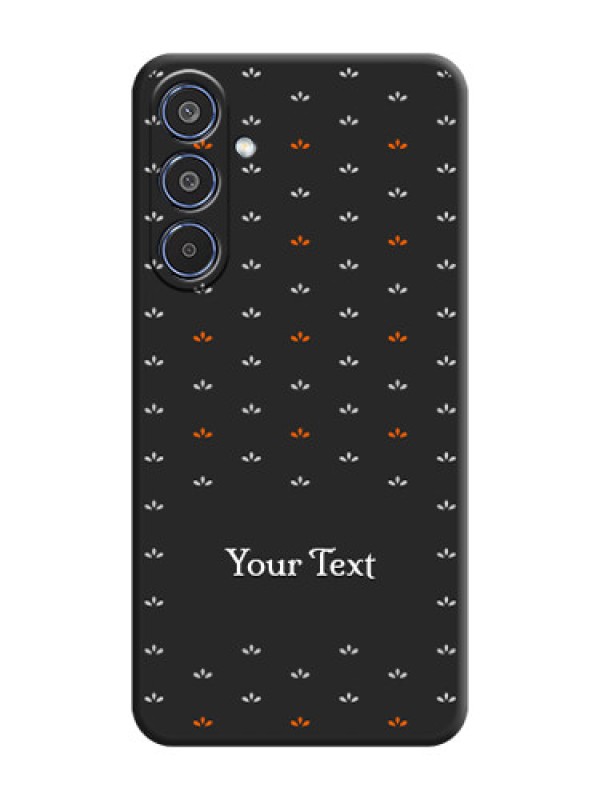 Custom Simple Pattern With Custom Text On Space Black Custom Soft Matte Mobile Back Cover - Samsung Galaxy M35 5G