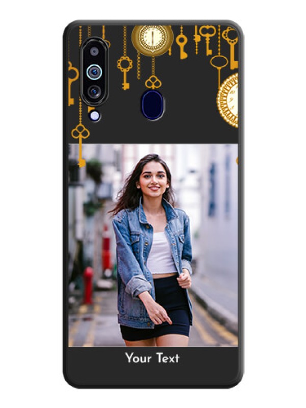 Custom Decorative Design with Text on Space Black Custom Soft Matte Back Cover - Galaxy M40