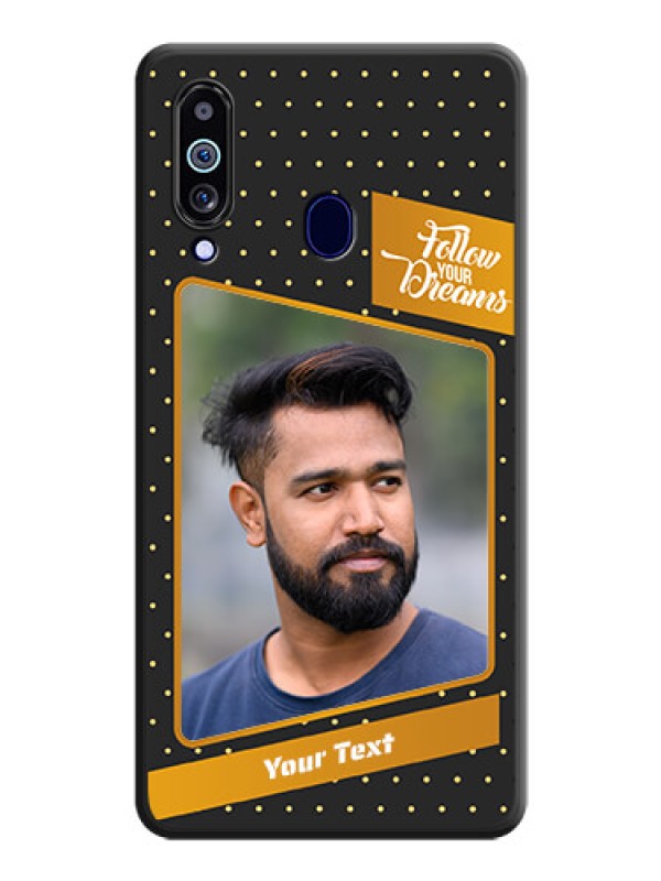 Custom Follow Your Dreams with White Dots on Space Black Custom Soft Matte Phone Cases - Galaxy M40