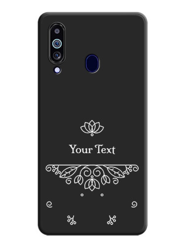 Custom Lotus Garden Custom Text On Space Black Personalized Soft Matte Phone Covers -Samsung Galaxy M40