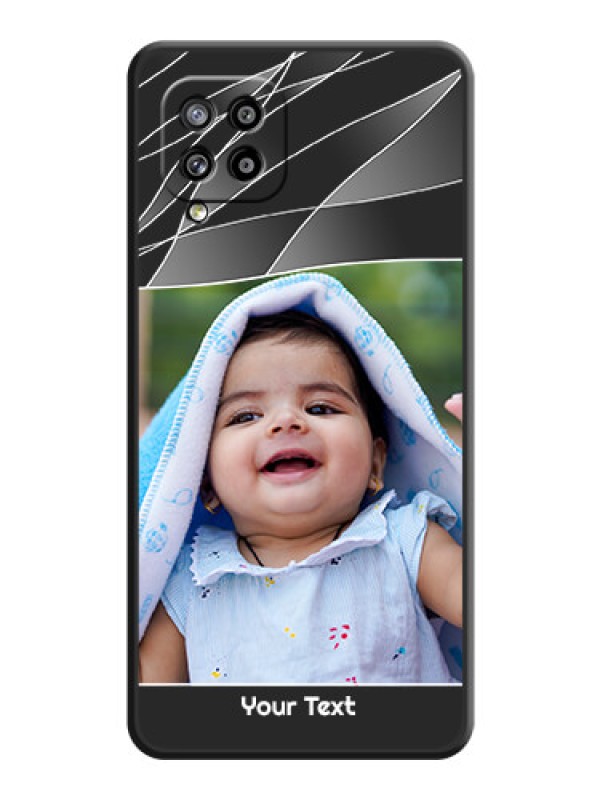 Custom Mixed Wave Lines on Photo on Space Black Soft Matte Mobile Cover - Galaxy M42 5G