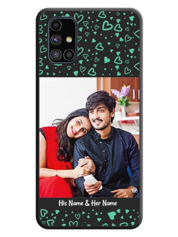 Custom Sea Green Indefinite Love Pattern on Photo on Space Black Soft Matte Mobile Cover - Galaxy M51
