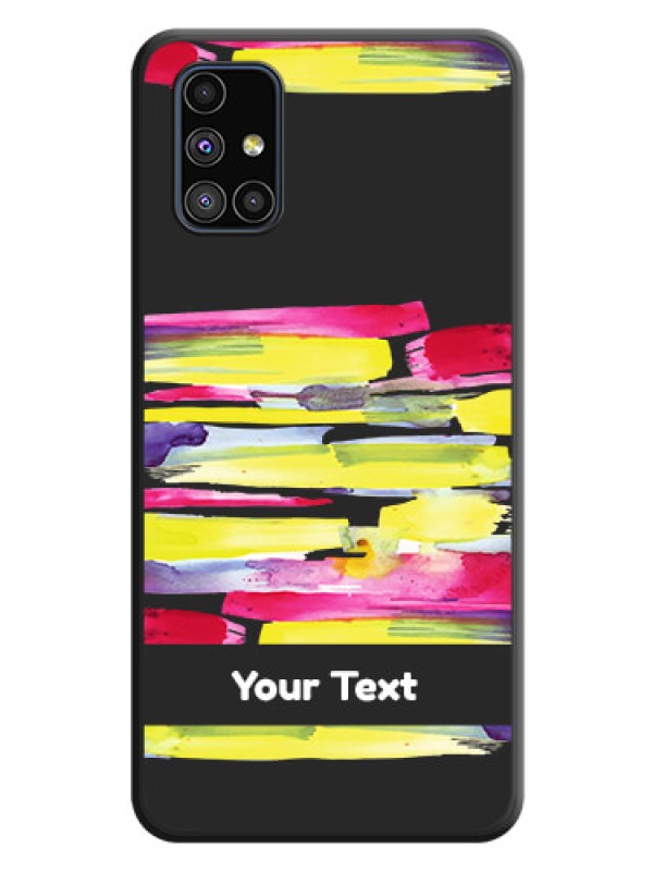 Custom Brush Coloured on Space Black Personalized Soft Matte Phone Covers - Galaxy M51