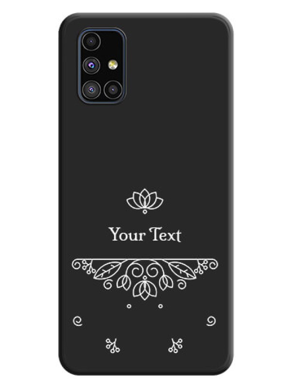 Custom Lotus Garden Custom Text On Space Black Personalized Soft Matte Phone Covers -Samsung Galaxy M51