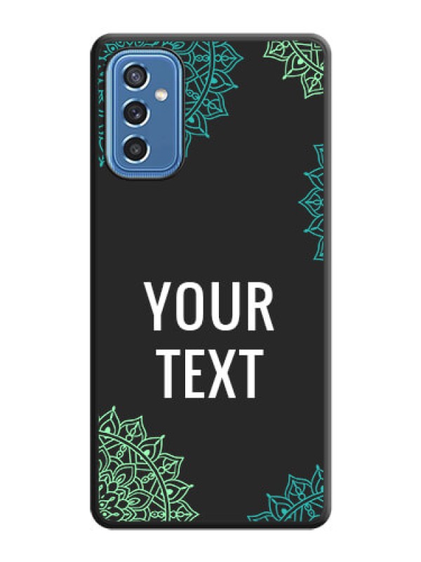 Custom Your Name with Floral Design on Space Black Custom Soft Matte Back Cover - Samsung Galaxy M52 5G